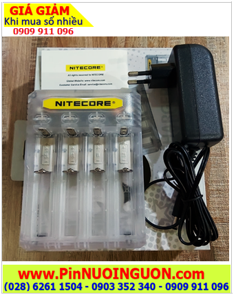 Nitecore Q4 với 4 Khe Sạc 1 đến 4 Pin 18650, 14500, 18350, 16340, CR123A,..chính hãng 